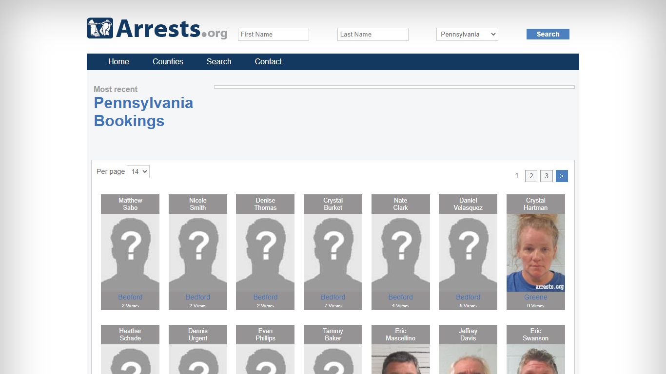 Pennsylvania Arrests and Inmate Search